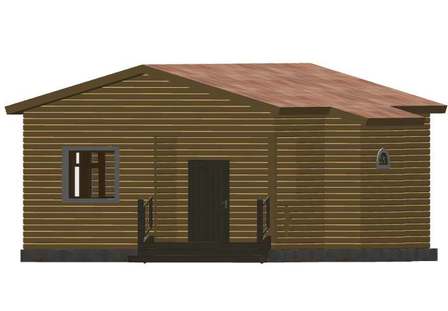 Проект дома 6,9х9 метров деревянного дома из бруса естесвенной влажности